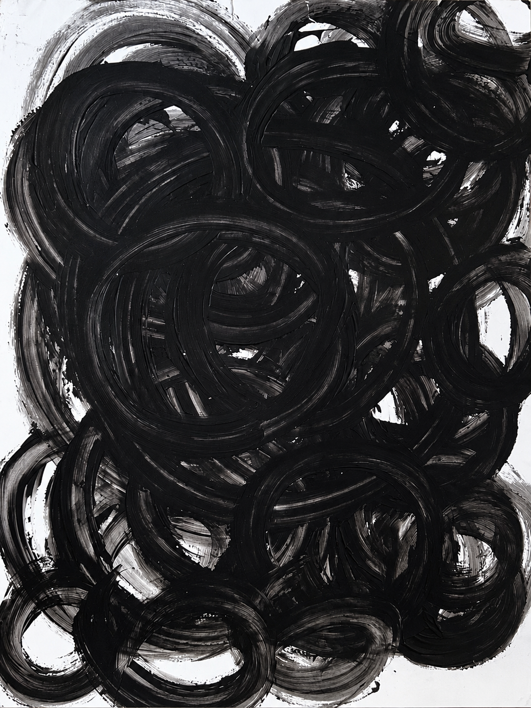 Black Resonance, peinture abstraite noire